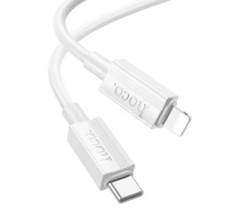 Кабель Type-C - Lightning Hoco X113 (3A, 27W, PD, оплетка нейлон) Белый#2078963