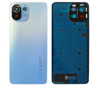 Задняя крышка для Xiaomi Mi 11 Lite/Mi 11 Lite 5G/11 Lite 5G NE (M2101K9AG/M2101K9G/2109119DG) Голубой - Премиум#2077896