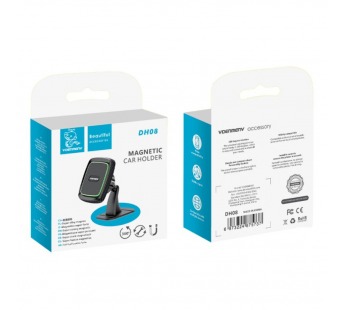 Автодержатель DENMEN DH 08 магнитный на панель черный#2070450