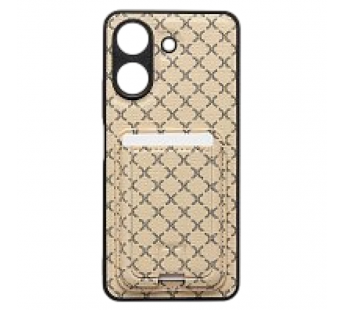 Чехол силиконовый Xiaomi Redmi 13C/POCO C65 тканевый с визитницей бежевый#2071888