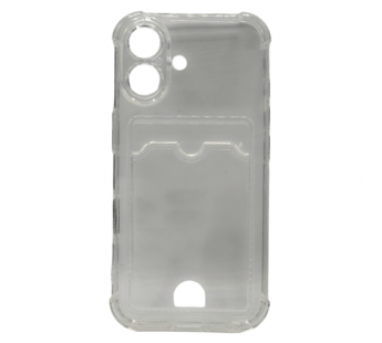 Чехол для iPhone 16 с отделением для карт Card Case прозрачный#2134474