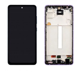 Дисплей для Samsung A525F/A526B/A528B Galaxy A52/A52/A52s 6,43" в рамке + тачскрин (фиолет.) (OLED)#2080821