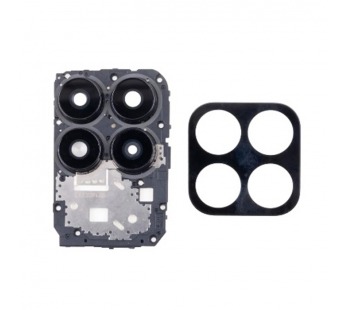 Стекло камеры для Huawei Honor X8a 4G (CRT-LX1) в сборе с рамкой Черный#2101688