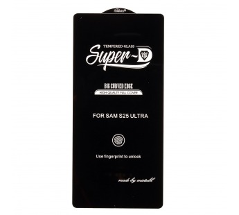 Защитное стекло Full Screen Activ SUPER 3D с отпечатком пальца для Samsung Galaxy S25 Ultra #2098808