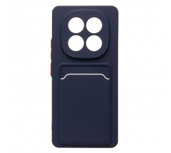 Чехол-накладка - SC337 с картхолдером для "Xiaomi Redmi Note 14 Pro" (dark blue) (238764)#2077483