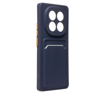 Чехол-накладка - SC337 с картхолдером для "Xiaomi Redmi Note 14 Pro" (dark blue) (238764)#2077485