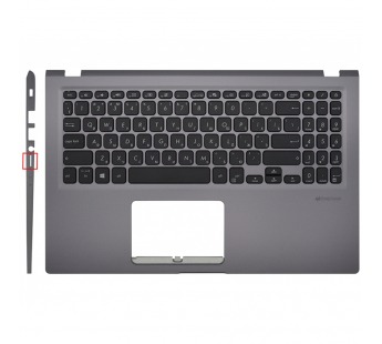 Топ-панель для ноутбука Asus X515JA серая (для моделей с SD-портом)#2072739
