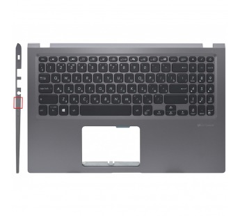 Топ-панель для ноутбука Asus Laptop D515DA серая с подсветкой клавиш (для моделей без SD-порта)#2072774