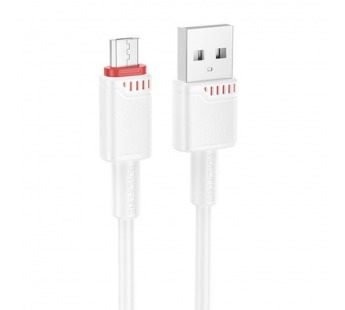 Кабель USB - Micro USB BOROFONE BX110 (2.4A/1m) белый#2102375
