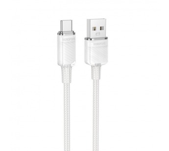 Кабель USB - Type-C BOROFONE BU56 (3A/1.2m/текстиль) белый#2102449