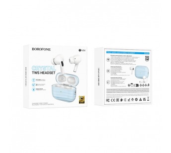 Беспроводные Bluetooth-наушники BOROFONE BW84 (4 ч/300 mAh) синие#2088009