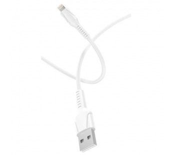 USB кабель шт.USB (A) - шт.Lightning 1,0м, 2,4A, силикон, белый GP21L "GoPower"#2073012
