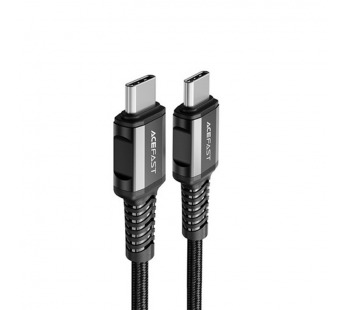 Кабель Type-C - Type-C Acefast C1-03 (3A, 60W, PD, оплетка нейлон, 1.2 м) Черный#2136768