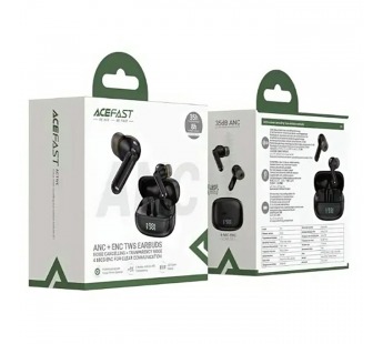 Беспроводные наушники Bluetooth Acefast W1 (TWS, вакуумные, с диплеем, активное шумоподавление) Черный#2136777