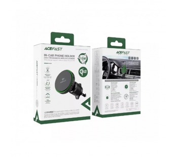 Автомобильный держатель Acefast D33 (с беспроводной зарядкой 15W, Qi2, магнитный, в дефлектор) Черный#2136784