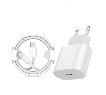 Сетевой адаптер питания USB-C 35W + кабель Type-C-Type-C 16 Pro Max с лого (белый)#2128351