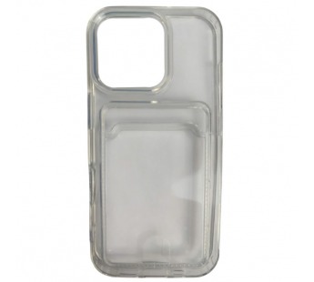 Чехол силиконовый iPhone 16 Pro с визитницей прозрачный#2073068