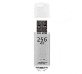 Флеш-накопитель USB 3.0 256GB Smart buy V-Cut Silver#2084619