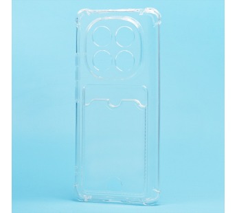 Чехол-накладка - SC276 с картхолдером для "Xiaomi Redmi Note 14 Pro" (transparent) (238766)#2093266