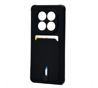 Чехол-накладка - SC304 с картхолдером для "Xiaomi Redmi Note 14 Pro" (black) (238760)#2077342