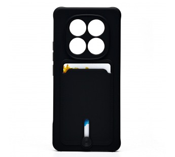 Чехол-накладка - SC304 с картхолдером для "Xiaomi Redmi Note 14 Pro" (black) (238760)#2077343