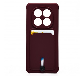 Чехол-накладка - SC304 с картхолдером для "Xiaomi Redmi Note 14 Pro" (bordo) (238761)#2077346