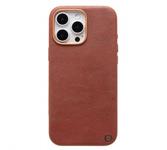 Чехол-накладка Cellis SM031 SafeMag для "Apple iPhone 15 Pro Max" Натуральная кожа (brown) (237498)#2077522