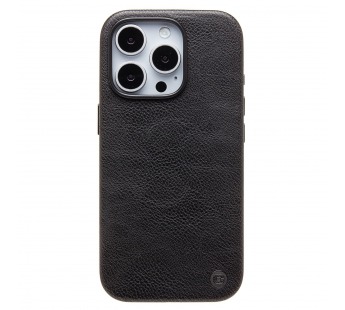 Чехол-накладка Cellis SM031 SafeMag для "Apple iPhone 15 Pro" Натуральная кожа (black) (237493)#2077540