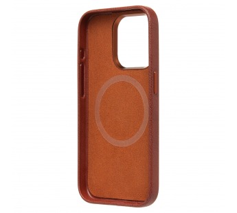 Чехол-накладка Cellis SM031 SafeMag для "Apple iPhone 15 Pro" Натуральная кожа (brown) (237495)#2077841
