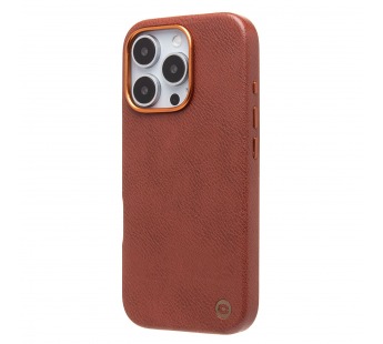 Чехол-накладка Cellis SM031 SafeMag для "Apple iPhone 15 Pro" Натуральная кожа (brown) (237495)#2077539