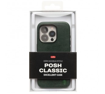 Чехол-накладка Cellis SM031 SafeMag для "Apple iPhone 15 Pro" Натуральная кожа (dark green) (237494)#2075074