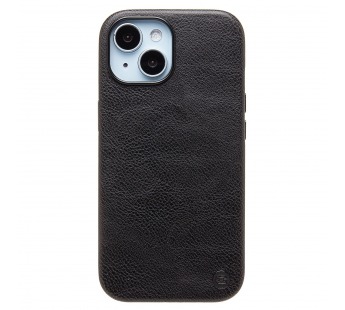 Чехол-накладка Cellis SM031 SafeMag для "Apple iPhone 15" Натуральная кожа (black) (237490)#2077839