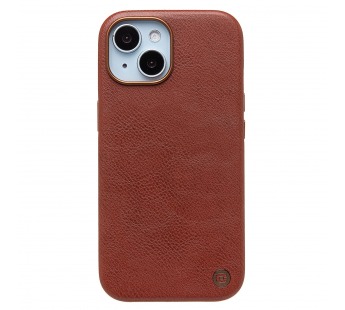 Чехол-накладка Cellis SM031 SafeMag для "Apple iPhone 15" Натуральная кожа (brown) (237492)#2077836