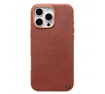 Чехол-накладка Cellis SM031 SafeMag для "Apple iPhone 16 Pro Max" Натуральная кожа (brown) (237507)#2077506