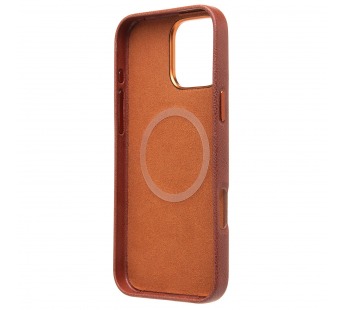 Чехол-накладка Cellis SM031 SafeMag для "Apple iPhone 16 Pro Max" Натуральная кожа (brown) (237507)#2077829