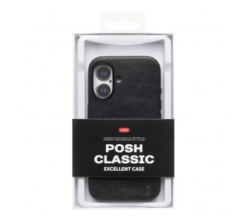 Чехол-накладка Cellis SM031 SafeMag для "Apple iPhone 16" Натуральная кожа (black) (237499)#2075097