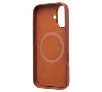 Чехол-накладка Cellis SM031 SafeMag для "Apple iPhone 16" Натуральная кожа (brown) (237501)#2077323