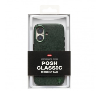 Чехол-накладка Cellis SM031 SafeMag для "Apple iPhone 16" Натуральная кожа (dark green) (237500)#2075098