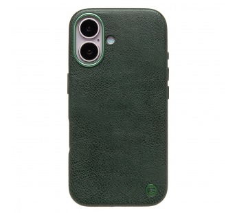 Чехол-накладка Cellis SM031 SafeMag для "Apple iPhone 16" Натуральная кожа (dark green) (237500)#2077804