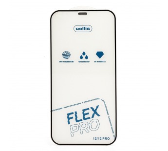Защитное стекло Full Screen Cellis Flex Pro для "Apple iPhone 12/iPhone 12 Pro" (black) (236362)#2078432