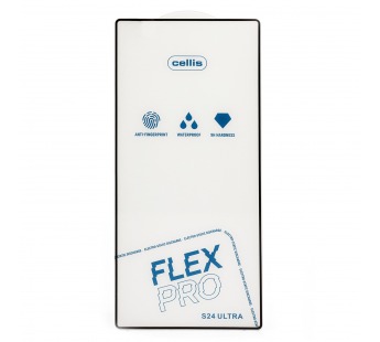 Защитное стекло Full Screen Cellis Flex Pro для "Samsung Galaxy S24 Ultra" (black) (238725)#2078416