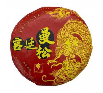 Чай Пуэр Шу 100гр 2024г Дворец Мэнсон Дракон фабрика Гу И мини блин Черный#2075149