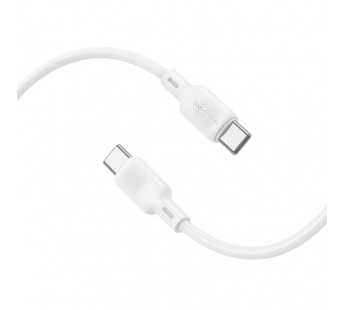 USB кабель шт.USB (A) - шт.Type-C "Borofone" BX113, 3,0А, 1.0м, силиконовый, белый#2086235