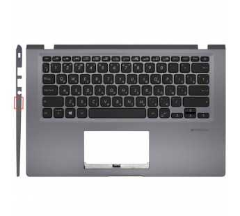 Топ-панель для ноутбука Asus VivoBook X415EA серая с подсветкой (для моделей без SD-порта)#2106242