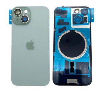 Задняя крышка iPhone 15 (Стекло камеры + Рамка + MagSafe) Оригинал Зеленый#2077188