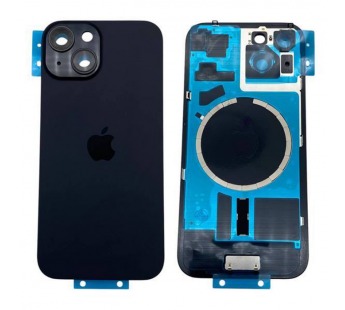 Задняя крышка iPhone 15 (Стекло камеры + Рамка + MagSafe) Оригинал Черный#2077183