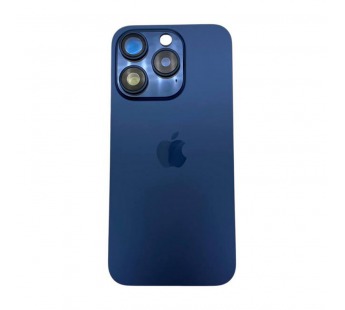 Задняя крышка iPhone 15 Pro (Стекло камеры + Рамка + MagSafe) Оригинал Синий#2077173