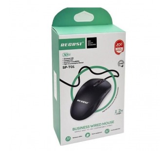 Проводная мышь RECRSI SP-T01 черная#2076469