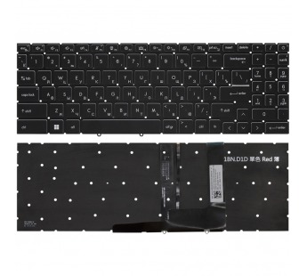 Клавиатура для MSI Modern 15 B12HW черная c белой подсветкой#2076364