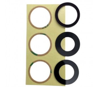 Стекло камеры iPhone 15 Pro (Комплект из 3шт) Черный (Оригинал)#2080853